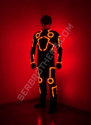 LED Flyboard costume Tron red color