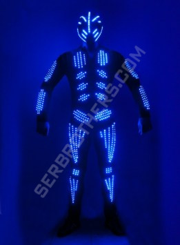 led sceleton costume